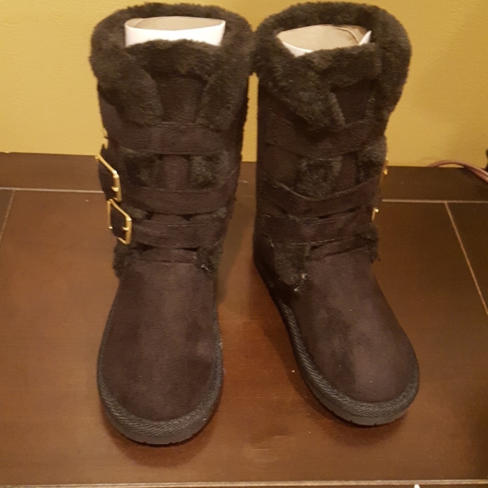 Girls LINK black boots size 9 NW0T